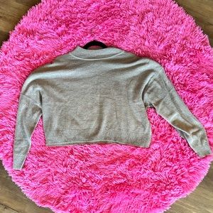 Grey slouch cropped sweater